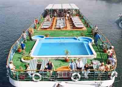 o MS Crocodilo Pool Deck Sunny Land Tours Egypt Nile Cruise