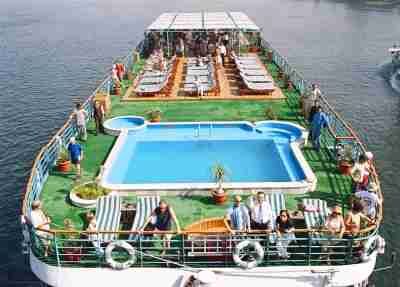 o MS Crocodilo Pool Deck Sunny Land Tours Egypt Nile Cruise